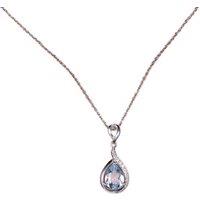 Exquisite Drop Blue Diamond Zirconia Necklace