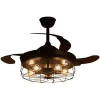 42 Inch Caged Style Ceiling Fan With Light 3 Abs Fan Blades