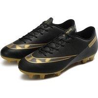 Unisex Black Unisex Outdoor Football Trainers - Breathable, Anti-Odour Sport Shoes For Men & Women
