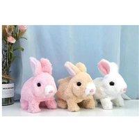 Interactive Realistic Bunny Toy With Walking And Wagging Ears