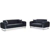 Istanbul Chesterfield Velvet 3+2 Seater Sofa Set - Classic Plush Velvet Lounge Suite