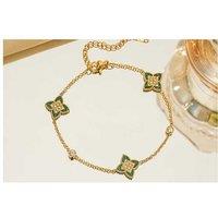 Elegant Steel Clover Charm Bracelet
