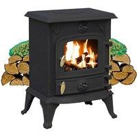 5Kw Cast Iron Solid Multifuel Wood Burning Stove + Firewood Starter Kit