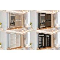 Amsterdam 2 Door Sliding Wardrobe In Black & White Color