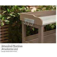Grey 3-Tier Wooden Potting Table - Durable Garden Workstation