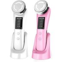 EMS Ion Facial Skin-Tightening Device - Anti-Wrinkle, Deep Cleansing, Portable (Pink or White)