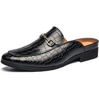 Unisex Red Men'S Classic Alligator Pattern Loafers - Perfect Summer Style