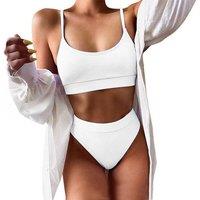 Black Women's 2-Piece Swimwear Set - Breathable and Versatile