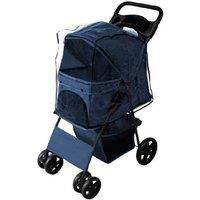 Pet Stroller With Rain Cover & Caddy Bag - Choose From 4 Colours!