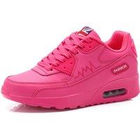 Unisex Black Designer PU Leather Air Cushion Sports Shoes - Breathable & Stylish