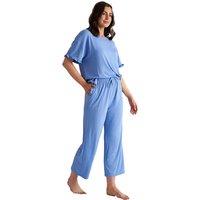 Unisex Black Breathable Bamboo Pyjama Set - Lightweight Summer Loungewear in 7 Sizes