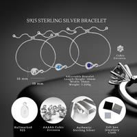 Sterling Silver Adjustable Infinity Bracelet S925