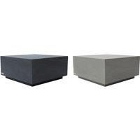Elementi Colorado Grc Coffee Table - Modern Concrete, Medium Square, Indoor/Outdoor Living Room Table