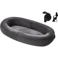 Velvet Inflatable Adult Human Pet Bed - Soft Plush Lounge Mattress, 175cm x 110cm
