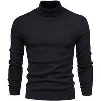 Men'S Slim-Fit Turtleneck Jumper - Lightweight Knit, Soft Polyester, Casual & Smart Layering