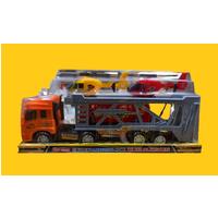 Children'S Truck - Helicopter Transporter Set