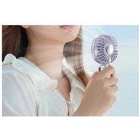 Digital Display Handheld 5 Speeds Fan With Lanyard Base