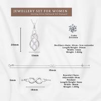 Sterling Silver Celtic Infinity Necklace & Bracelet Set
