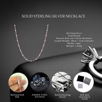 Sterling Silver Gold Plated Beaded Necklace - Adjustable, S925 Hallmark, Colourful Enamel Accents