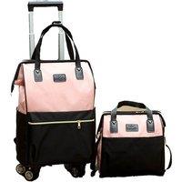 Expandable Wheeled Carry-On Travel Bag With Trolley Sleeve - Durable Oxford Cabin Luggage For Summer Holidays