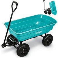 75L Heavy Duty Plastic Wheelbarrow Cart With All-Terrain Wheels