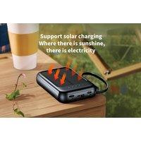 Portable 10000mAh Solar Power Bank - Fast Charging, Universal for iPhone & Android, Drop-Resistant, LED Flashlight