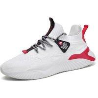 Beige Men's Mesh Breathable Casual Trainers - Lightweight Sport Sneakers (6 UK Sizes, 3 Colours)