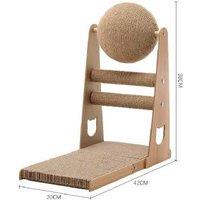 L-Shaped Cat Scratcher With Cat Scratching Ball- 2 Sizes