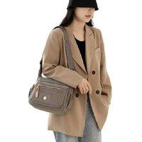 Multi-Pocket Splash-Proof Nylon Crossbody Shoulder Bag