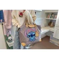 Unisex Black Cartoon Inspired Women'S Large Tote Bag - Coffee Colour, 6 Designs!