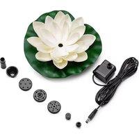 Solar Powered Lotus Flower Water Feature for Garden Fun