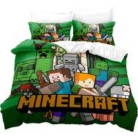 3Pcs Minecraft Inspired Duvet Cover Set - Optional Cuddly Toy - 3 Sizes, 12 Styles!