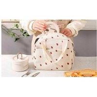 Insulated Corduroy Lunch Bag With Durable Tote Handle