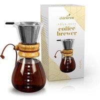 600ml Borosilicate Glass Pour Over Coffee Maker - Sleek, Heat-Resistant Brewer