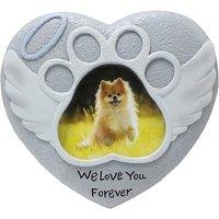 Pet Tombstone Garden Statue With Memorial Photo Frame
