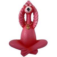Meditating Flamingo Resin Garden Ornament - Outdoor Decor Sculpture