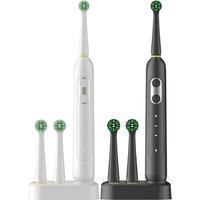 Electric Toothbrush With 3 Heads - Black Or White!