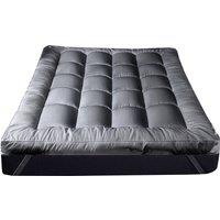 Grey 4-Inch Microfibre Mattress Topper - 5 Sizes