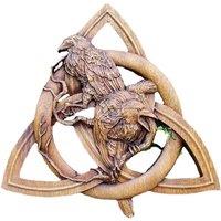 Crows on Magic Knot Resin Garden Ornament - Elegant Outdoor Sculpture for Patio & Garden Dcor