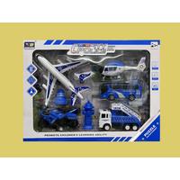 7Pc Children'S City Police Pull Back & Go Toy Series