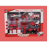 12Pc Children'S Fire Station Toy Set