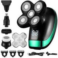 Men'S 5 In 1 Electric Digital Display Detachable Head Razor