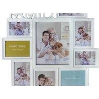 Large White Butterfly Leaf Family Multi Photo Frame Wall Hanging