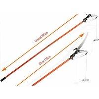 Heavy-Duty Telescopic Tree Pruner Saw Lopper - Extendable Pole, High-Carbon Steel Blade, Ratchet Pulley System