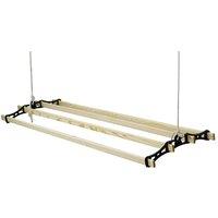 Edwardian 4-Lath Clothes Airer Cast Iron Ceiling Pulley Rack