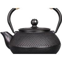Black 800Ml Japanese Style Cast Iron Tetsubin Stovetop Teapot