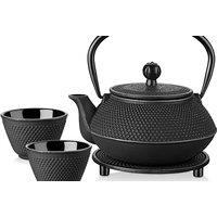 5-In-1 Japanese Cast Iron Stovetop Teapot Set 800Ml Cups Kettle
