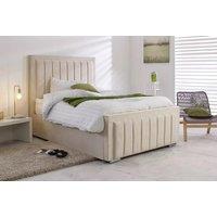 Grand Panel Double Ottoman Storage Bed - Cream