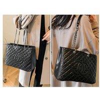 Women'S Chanel-Inspired Caviar Tote Bag