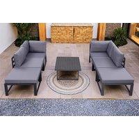 4 Seater Or 6 Seater Outdoor Modular Steel Frame Patio Sofa Sets